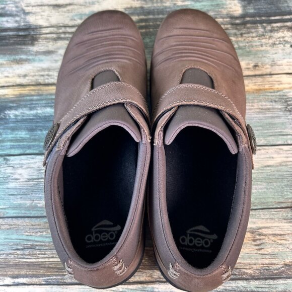 ABEO Smart System Loafer Shoe Womens Size 7.5 Brown Leather Round Toe Adjustable - Picture 5 of 13